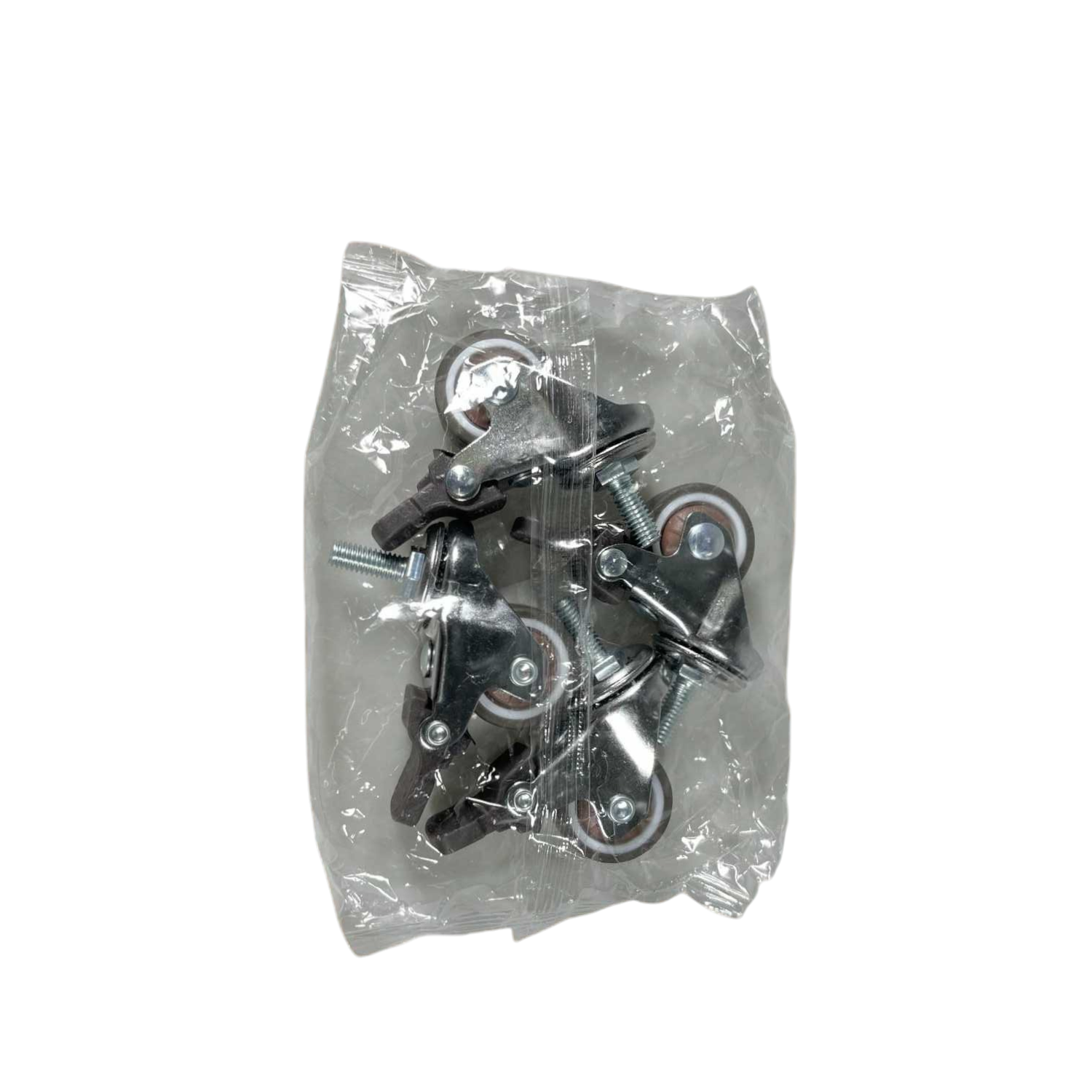 Gambar produk CASTRY Roda Kastor Furniture Soft Rubber Caster Wheel 1 Inch 4 PCS Screw with Brake - C10