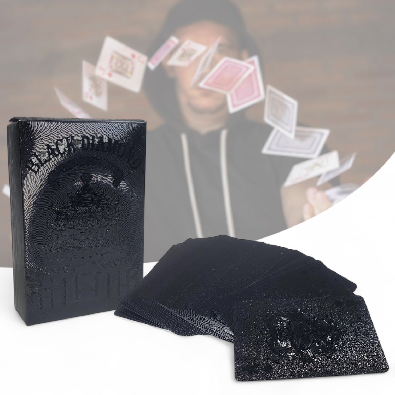 Gambar produk Black Diamond Kartu Poker Remi Plastik Waterproof Model 1 - K8356