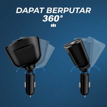 ACCNIC Car Charger Mobil QC 3.0 LED Cigarette Type C USB Port 66W - M7 Gambar produk ACCNIC Car Charger Mobil QC 3.0 LED Cigarette Type C USB Port 66W - M7