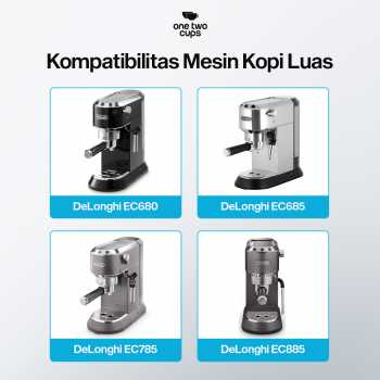 Gambar produk One Two Cups Bottomless Naked Portafilter Stainless 51mm for DeLonghi - CG-11