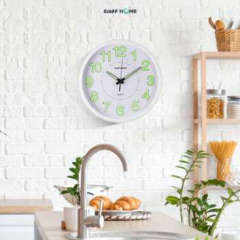 Gambar produk TaffHOME Jam Dinding Bulat Quartz Luminous Glow in The Dark 30cm MDB4
