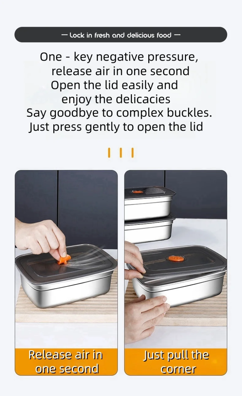 Gambar produk TaffHOME Kotak Makan Anti Tumpah Lunch Bento Box Stainless Steel 410 1200ml - KT274