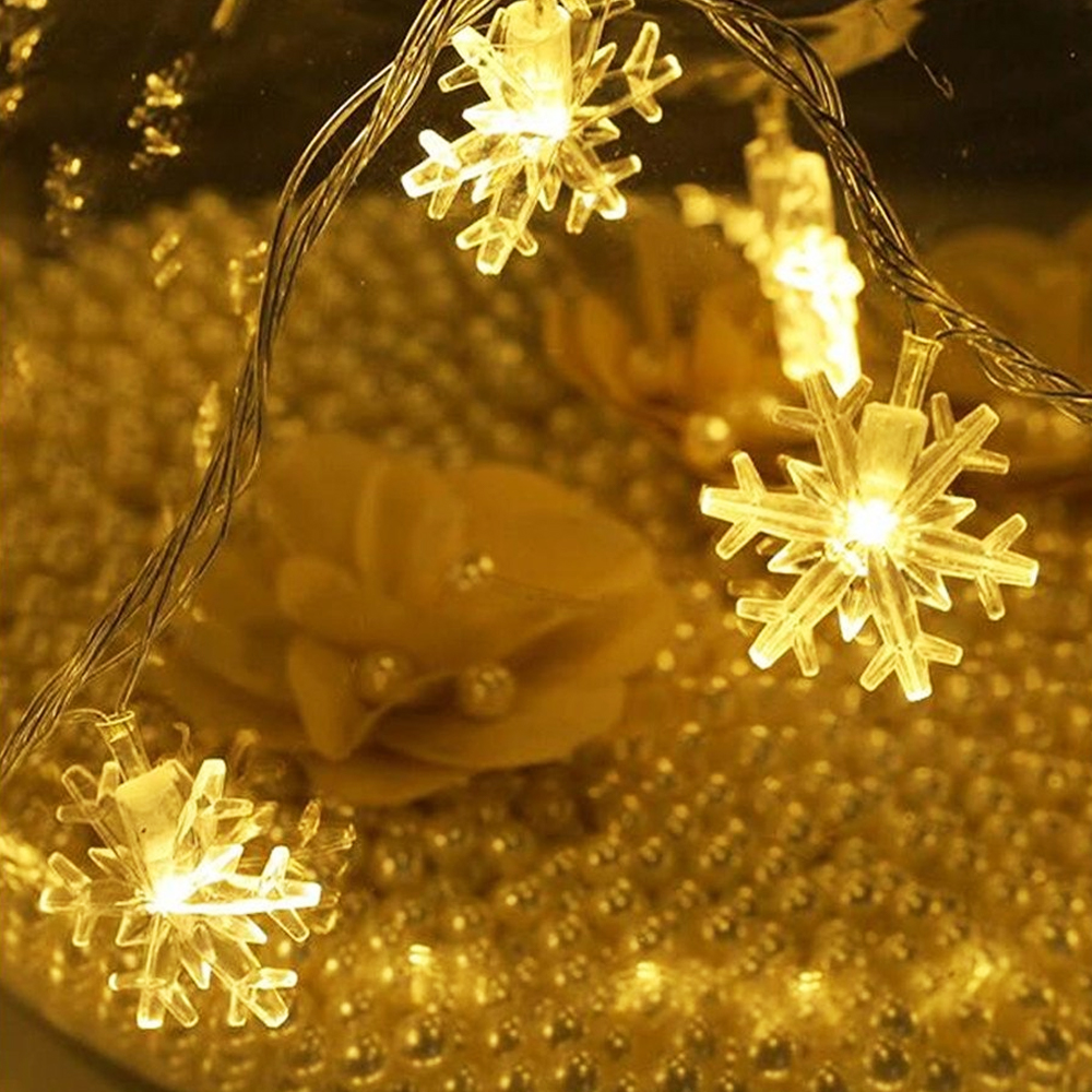 Gambar produk Lampu Hias String Lights Snowflake Christmas Decoration Battery 20 LED - HH-002