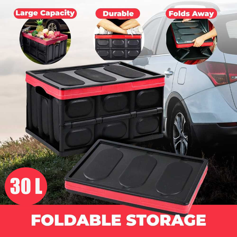 Gambar produk DECTHY Kotak Penyimpanan Lipat Bagasi Mobil Foldable Storage Box 30L - P1011
