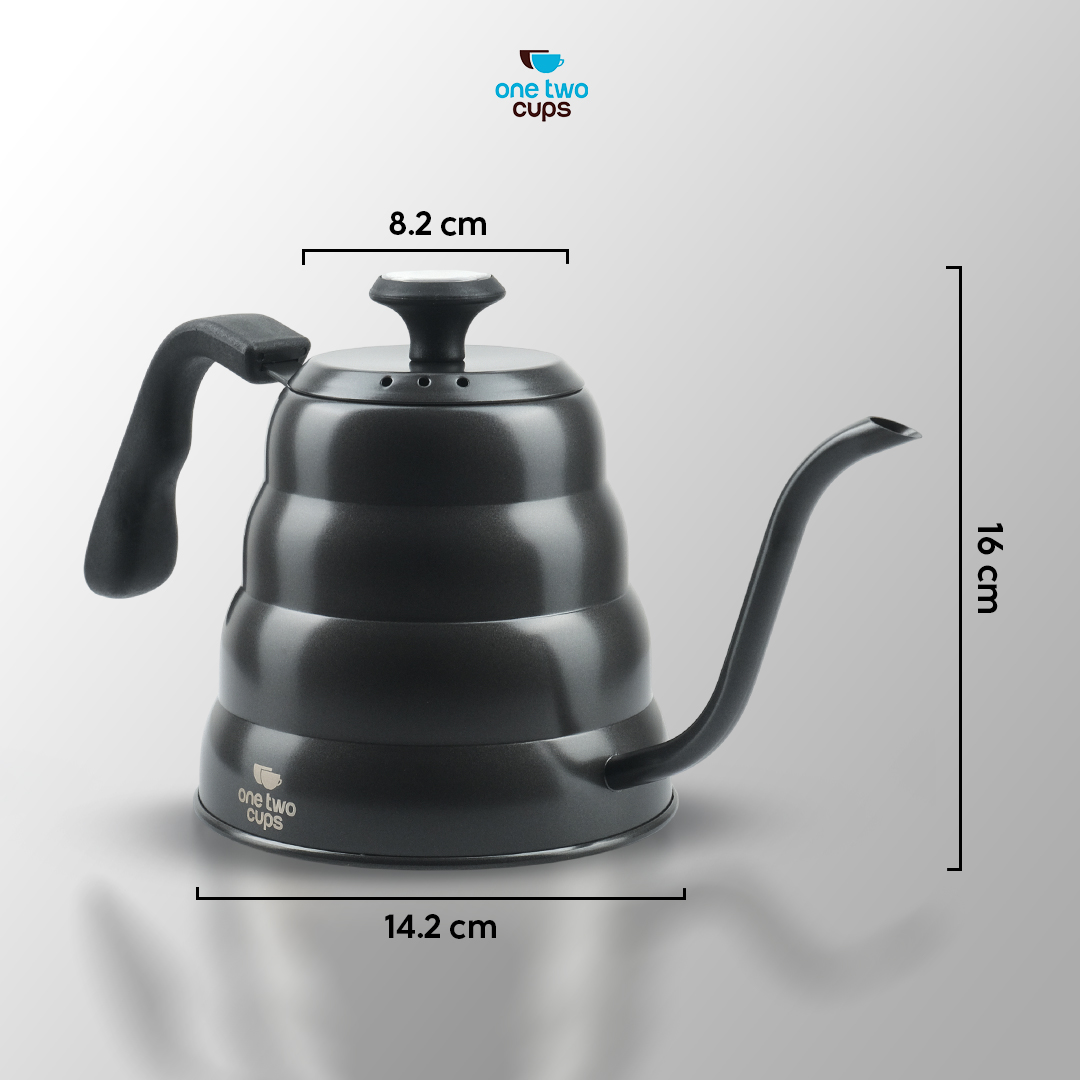 One Two Cups Teko Kopi Leher Angsa Gooseneck Pour Over Thermometer 1.2L - OTC265 Gambar produk One Two Cups Teko Kopi Leher Angsa Gooseneck Pour Over Thermometer 1.2L - OTC265