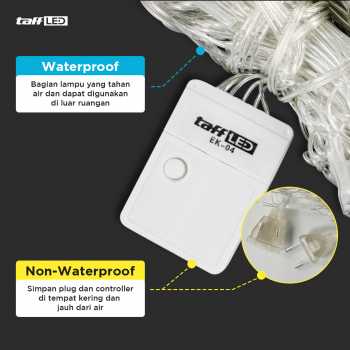 Gambar produk TaffLED Lampu Hias Jaring String Lights Decoration EU Plug 3x2M - EK-04