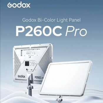 Godox Lampu Fill Light LED 2800-6500K Adjustable NFC 45W with APP - P260C Pro