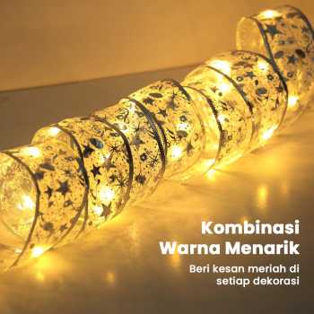 Gambar produk Partigos Lampu Hias String Lights Pita Natal 50 LED 5M Warm White - AA562