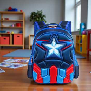 Gambar produk JINMA HONGJIA Tas Sekolah Anak Karakter Kartun Captain America S - KKH001
