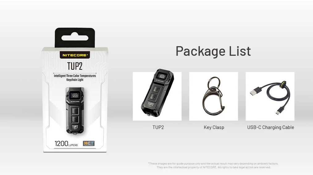 Gambar produk NITECORE Senter LED Mini Gantungan Kunci NiteLab MCT UHE 1200 Lumens - TUP2