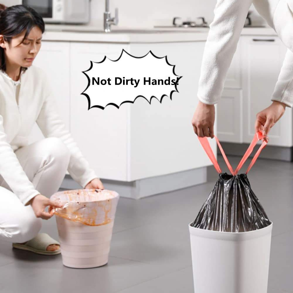 Gambar produk TRASU Kantong Plastik Sampah Tali Drawstring Trash Bag 45x50cm 75 PCS - TR-75
