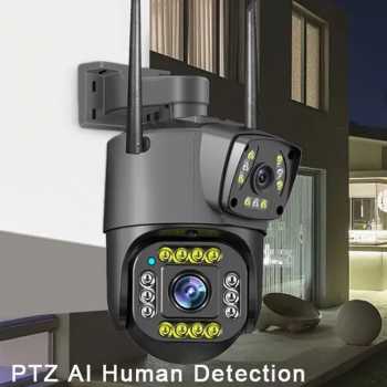 Gambar produk V380 Pro Kamera CCTV Dual Lens Outdoor Two Way Audio WiFi IP66 4MP - IPC-V380-V10
