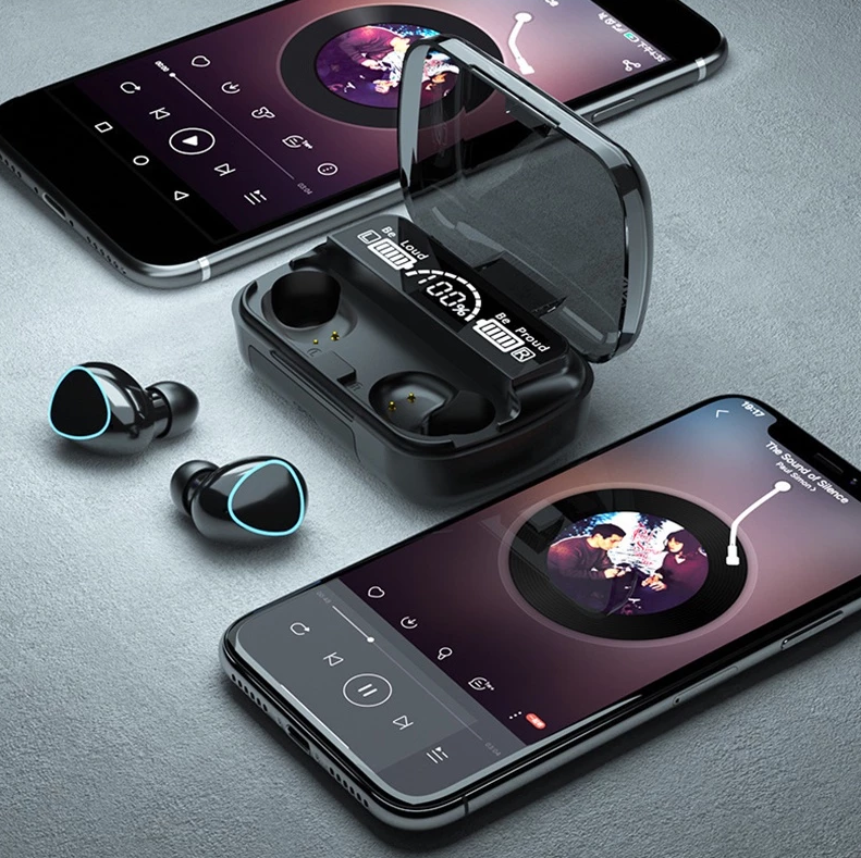Gambar produk GLARIXA Earphone Bluetooth 5.4 TWS In Ear HiFi Sound Waterproof 400mAh - M10-02