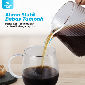 Gambar produk One Two Cups Coffee Server V60 Drip Pour Over Borosilicate Glass 500ml - SPA865