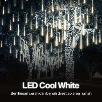 Gambar produk SMD Lampu Hias Gantung String Lights Meteor Rain Cool White 30cm 8 PCS