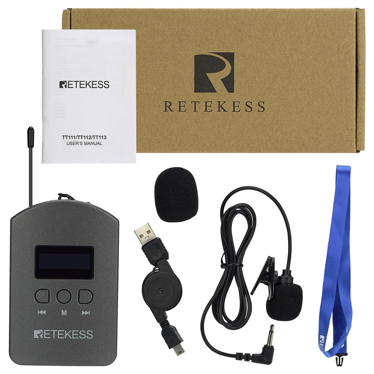 RETEKESS Audio Tour Guide Wireless Transmitter 36 Channel Mic 1900mAh - TT112 Gambar produk RETEKESS Audio Tour Guide Wireless Transmitter 36 Channel Mic 1900mAh - TT112