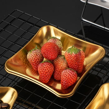 Aihogard Piring Makan Stainless Steel Square Korean Style 13cm - AG130