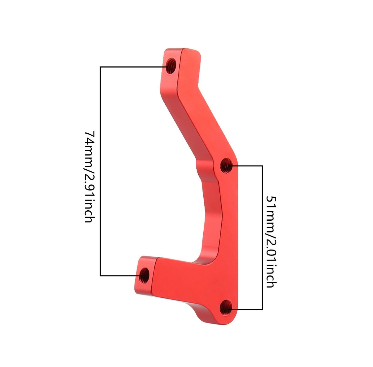 Gambar produk MUZI Adaptor Rem Cakram Sepeda Disc Brake Bracket B-Pillar Rear 203mm - MZ25