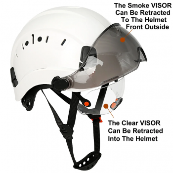 Aolamegs Helm Proyek Konstruksi K3 Safety Protection Double Visor - SF06 Gambar produk Aolamegs Helm Proyek Konstruksi K3 Safety Protection Double Visor - SF06