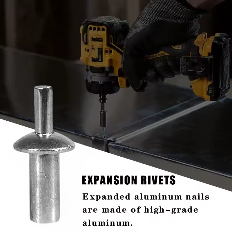 Gambar produk FMA Hammer Drive Expansion Rivets Steel Flat Round Head 5mm 50 PCS - FM511