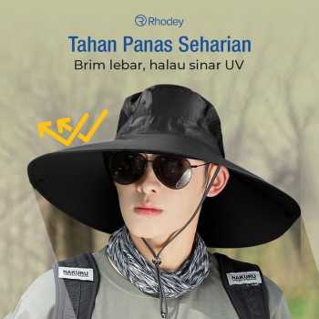 Rhodey Topi Rimba Outdoor Anti UV Boonie Hat Polyester - B60 Gambar produk Rhodey Topi Rimba Outdoor Anti UV Boonie Hat Polyester - B60