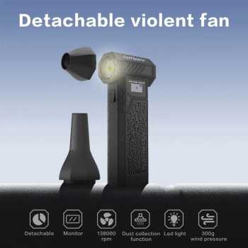 Taffware Air Duster Blower Mini Turbo Jet Fan 8000mAh 245W with Nozzle - C29