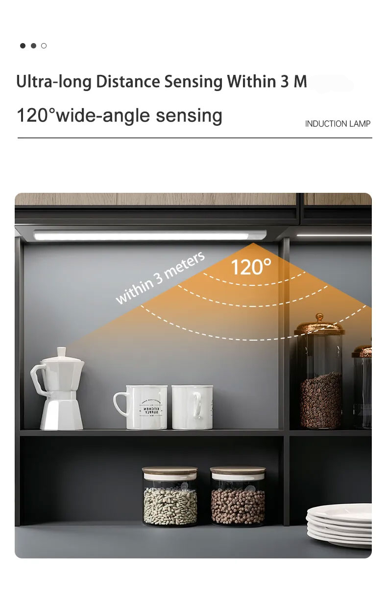 YIJUN Lampu LED Ultra Thin Motion Sensor Cabinet Light 3in1 Color 40cm - L1005 Gambar produk YIJUN Lampu LED Ultra Thin Motion Sensor Cabinet Light 3in1 Color 40cm - L1005