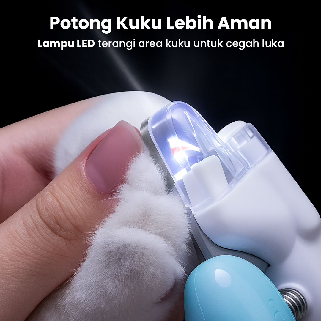 YIYUEQIANLI Pemotong Kuku Hewan Pet Dog Cat Nail Clipper LED - YIY001 Gambar produk YIYUEQIANLI Pemotong Kuku Hewan Pet Dog Cat Nail Clipper LED - YIY001