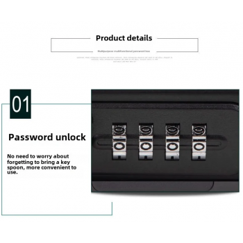 Gambar produk MOOL Kotak Brankas Travel Safe Box Password Lock 4 Digit 24x15x6cm - G13-5
