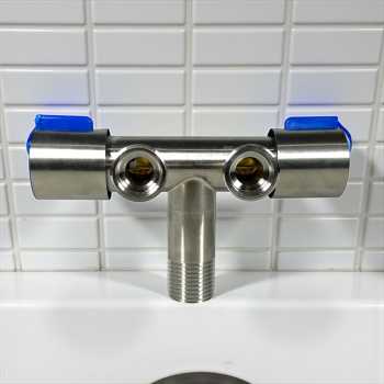 Gambar produk WASHON Keran Air Faucet 2in1 Water Mop Pool Handheld Stainless Steel - A1