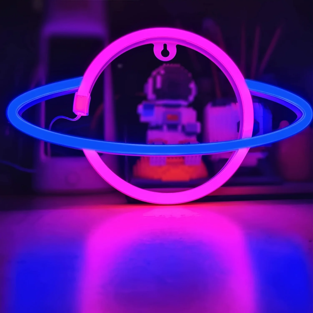 Gambar produk KEY-WIN Lampu Hias LED Neon Flex Battery and USB Power 1W Planet - M04