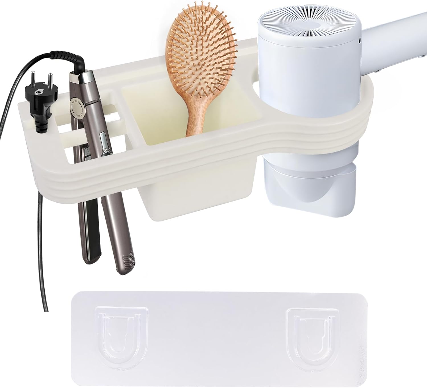 Gambar produk Musamban Rak Holder Hair Dryer Kamar Mandi Bathroom Organizer Plastik - MSA23