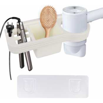 Gambar produk Musamban Rak Holder Hair Dryer Kamar Mandi Bathroom Organizer Plastik - MSA23