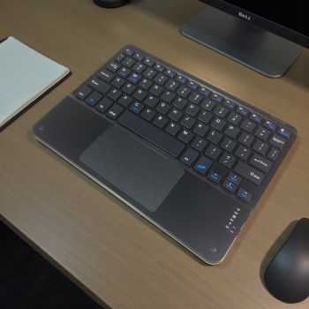 Windyoung Keyboard Wireless Mini Bluetooth Android iOS Rechargeable - WD21 Gambar produk Windyoung Keyboard Wireless Mini Bluetooth Android iOS Rechargeable - WD21