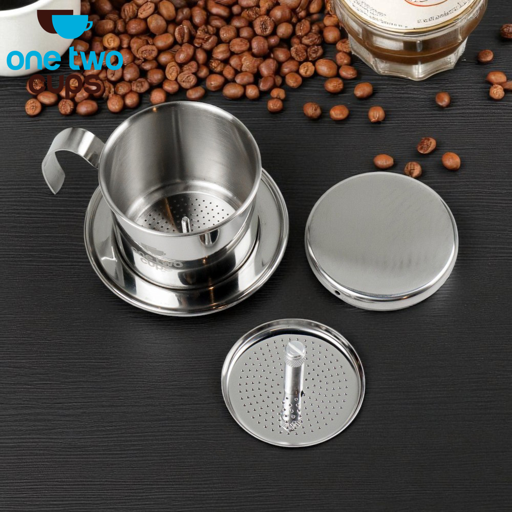 Gambar produk One Two Cups Vietnam Drip Coffee Filter Saringan Kopi Sekrup 250ml 8Q - LC2