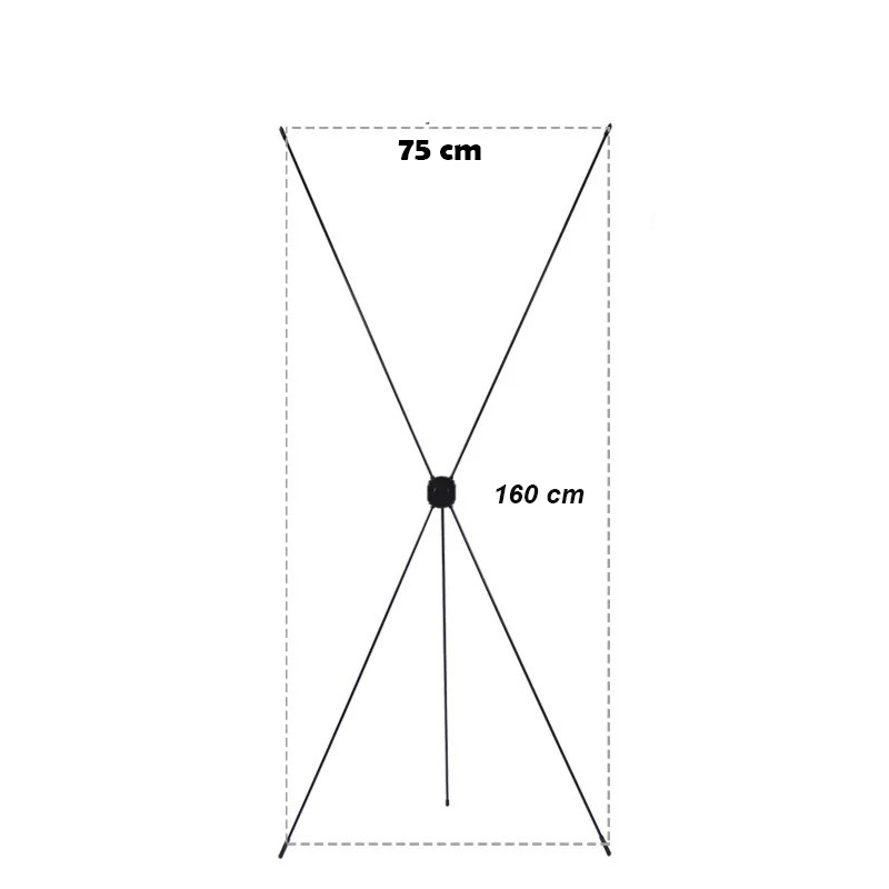 Gambar produk BCALLK Rangka X Banner Frame Standing Display Bow Stand Ad Poster 75x160cm - B692
