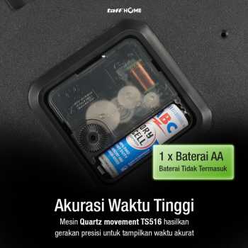 Gambar produk TaffHOME Jam Dinding Bulat Quartz Luminous Glow in The Dark 30cm MDB4