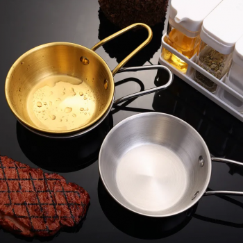 ALRY Mangkuk Mie Salad Stainless Steel Korean Style Bowl with Handle 12cm - ZX-305 Gambar produk ALRY Mangkuk Mie Salad Stainless Steel Korean Style Bowl with Handle 12cm - ZX-305