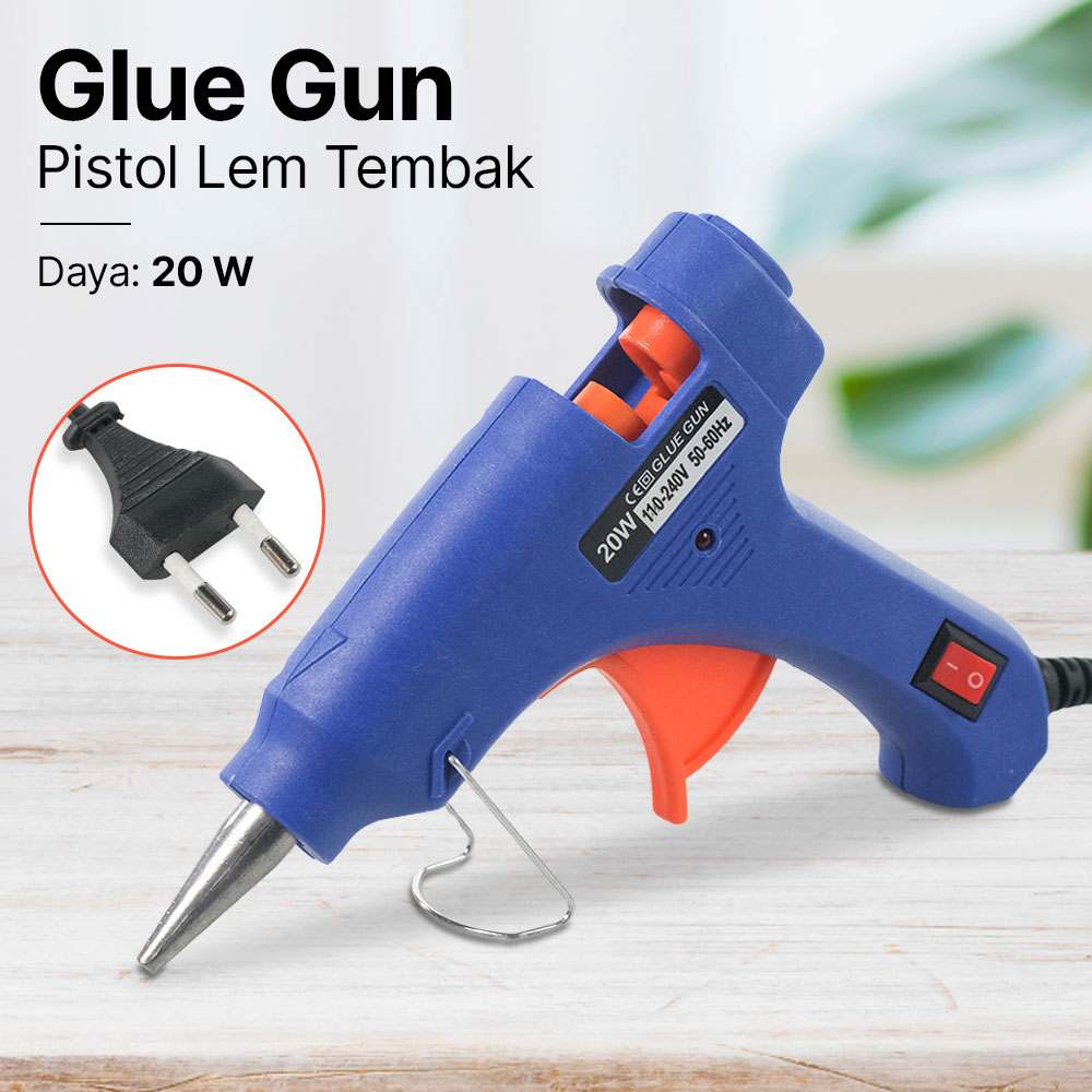 JOT Hot Melt Glue Gun Heating Tool Pistol Lem Tembak Panas 20W - QT-302 Gambar produk JOT Hot Melt Glue Gun Heating Tool Pistol Lem Tembak Panas 20W - QT-302