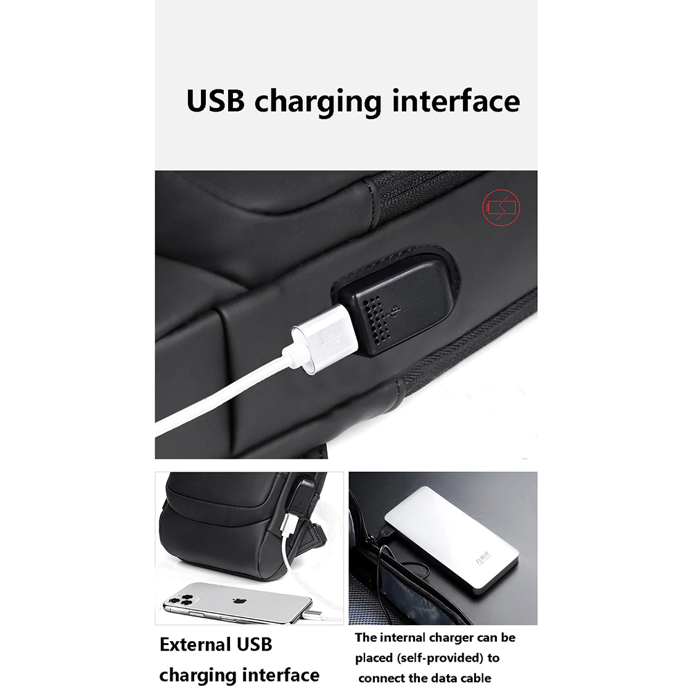 Rhodey Tas Selempang Fashion Sling Bag Pria with USB Slot and Lock - - RE881 Gambar produk Rhodey Tas Selempang Fashion Sling Bag Pria with USB Slot and Lock - - RE881