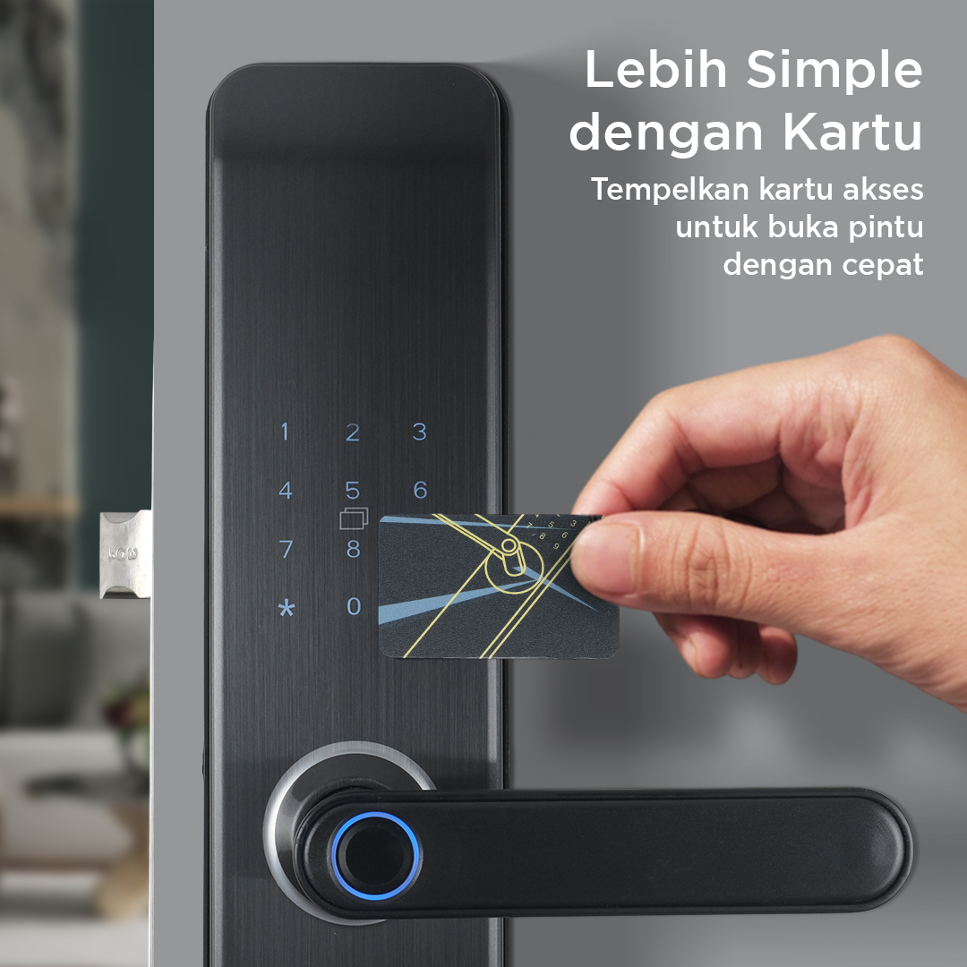 REFINE Smart Door Lock Tuya App Bluetooth Fingerprint Password - MJ1S Gambar produk REFINE Smart Door Lock Tuya App Bluetooth Fingerprint Password - MJ1S