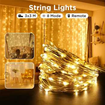 ANBLUB Lampu Hias Gorden String Lights USB 300 LED 3x3M with Remote - ANB300