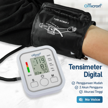 TaffOmicron Tensimeter Digital Pengukur Tekanan Darah with Battery - BW-3205