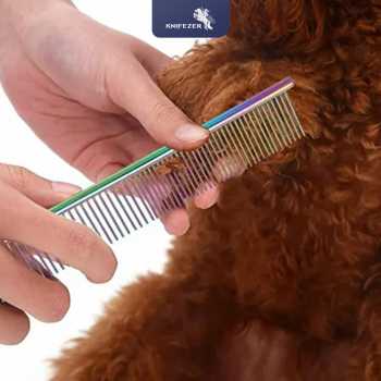 KNIFEZER Set Gunting Grooming Bulu Hewan Peliharaan 4in1 - 62HRC Gambar produk KNIFEZER Set Gunting Grooming Bulu Hewan Peliharaan 4in1 - 62HRC