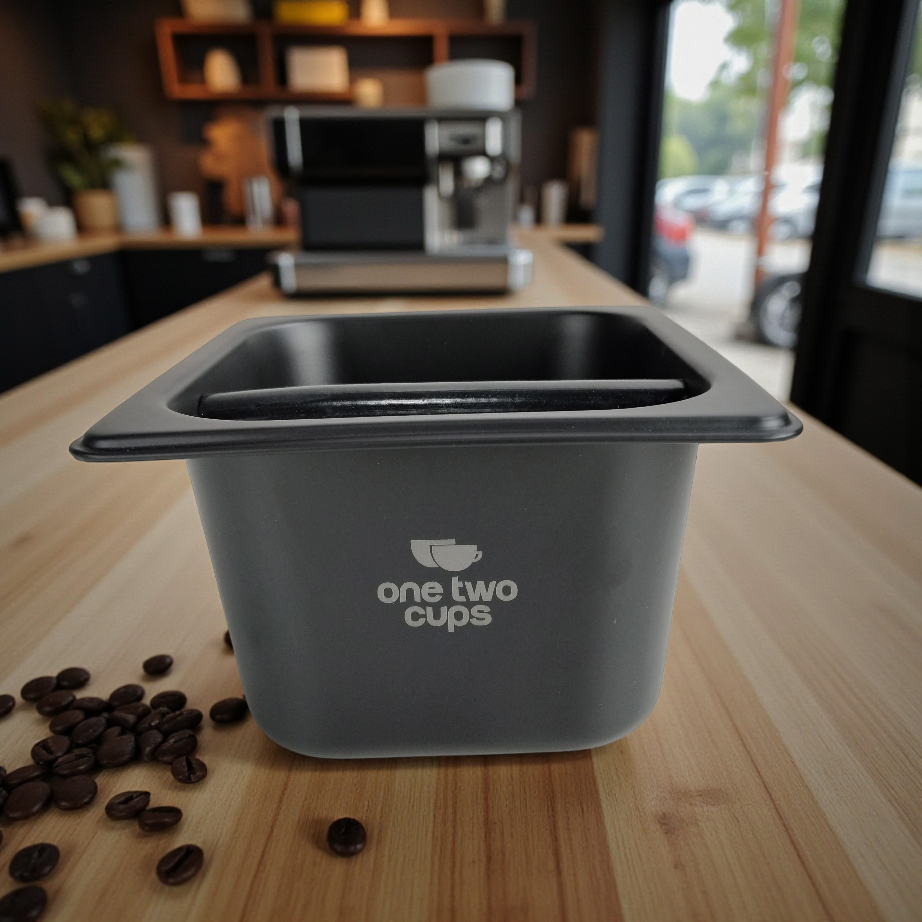 One Two Cups Wadah Ampas Kopi Espresso Knock Box Container Size S - HG-166 Gambar produk One Two Cups Wadah Ampas Kopi Espresso Knock Box Container Size S - HG-166