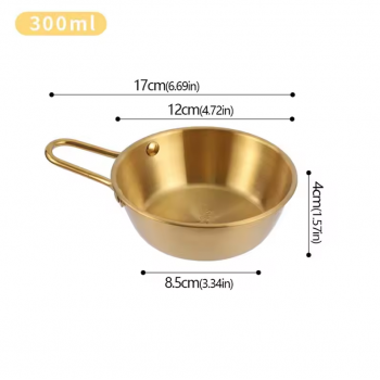 ALRY Mangkuk Mie Salad Stainless Steel Korean Style Bowl with Handle 12cm - ZX-305 Gambar produk ALRY Mangkuk Mie Salad Stainless Steel Korean Style Bowl with Handle 12cm - ZX-305