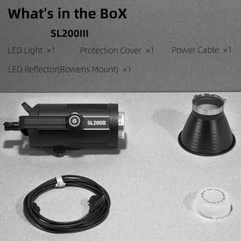 Gambar produk Godox Lampu Studio LED Fill Light 2.4G Wireless Bowens 5600K 200W - SL200III