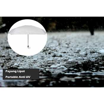 IBEN Payung Lipat Buka Tutup Manual Portable Anti UV 6 Bones 90cm - HA003