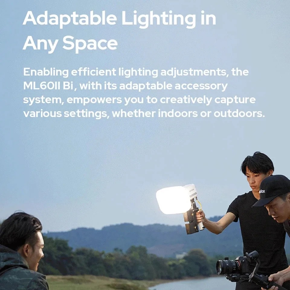 Gambar produk Godox Lampu Studio LED Fill Light Bluetooth Control 2800-6500K 70W - ML60IIBI