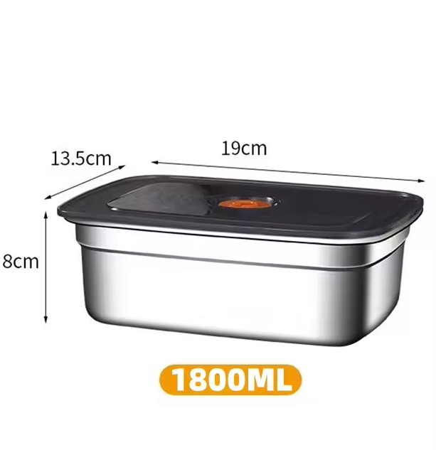 Gambar produk TaffHOME Kotak Makan Anti Tumpah Lunch Bento Box Stainless Steel 201 1800ml - KT273